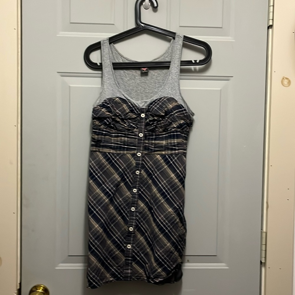Free People Plaid Mini Dress
